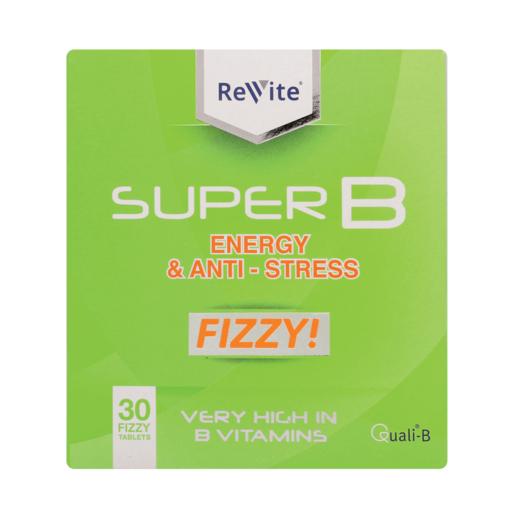Revite Super B Energy & Anti-Stress Fizzy Tablets 30 Pack