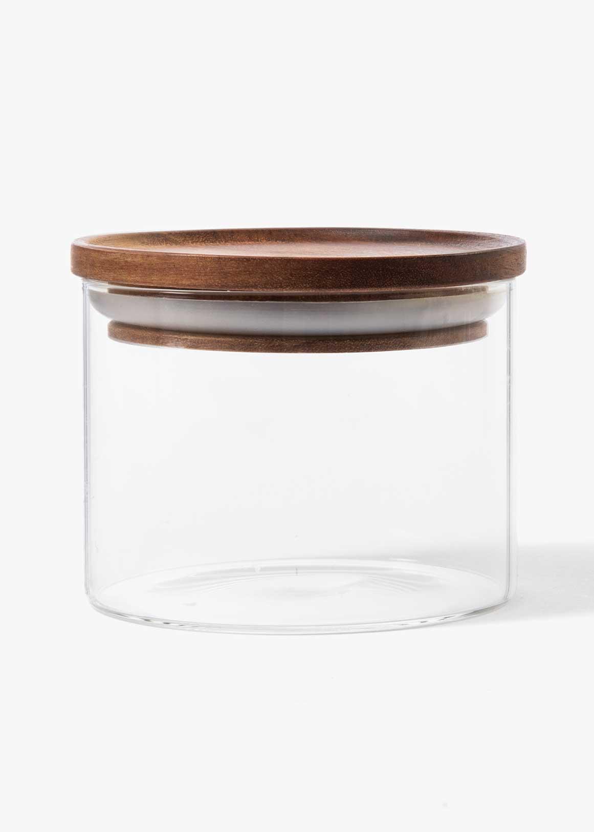 MODERN SML WOODLID  CLEAR