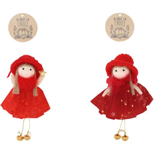 Santa’s Choice Doll With Hat & Bell Christmas Tree Decor