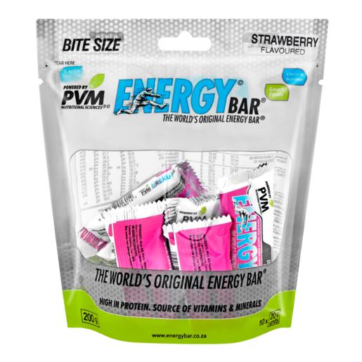 Pvm Strawberry Flavoured Bite Sized Energy Bars 10 x 20g