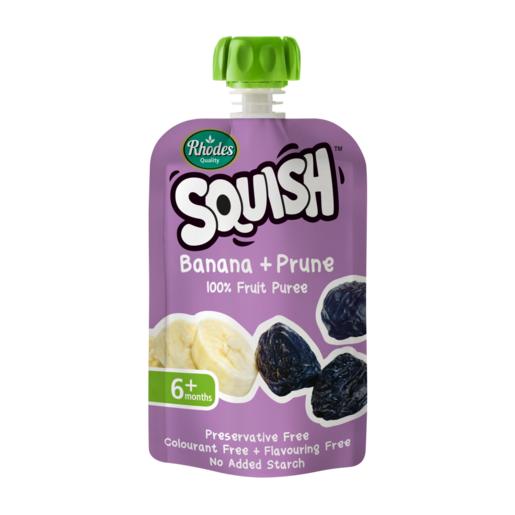 Rhodes Squish Banana & Prune Fruit Puree 6 Months+ Pouch 110ml