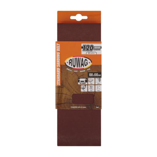 Ruwag P120 Medium Sanding Belts 610mm 3 Pack
