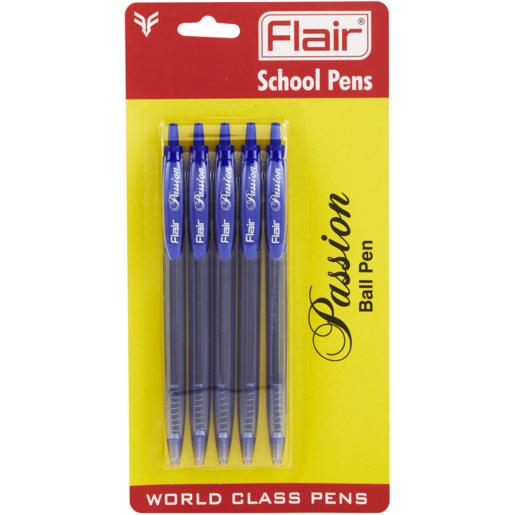 Flair Blue Ballpoint Pens 5 Pack