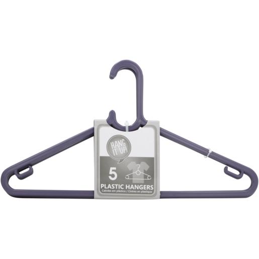 Hang It Up! Grey Hangers 5 Pack