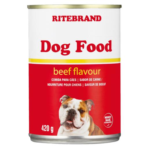 Ritebrand Beef Flavoured Dog Food Can 420g