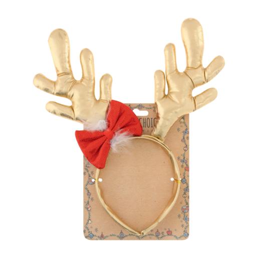 Santa’s Choice Gold Antler Headband