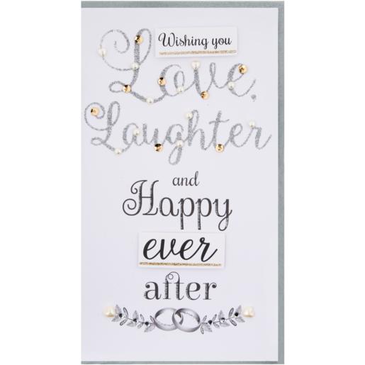 Second Nature Silver & Gold Themed Wedding Day Card