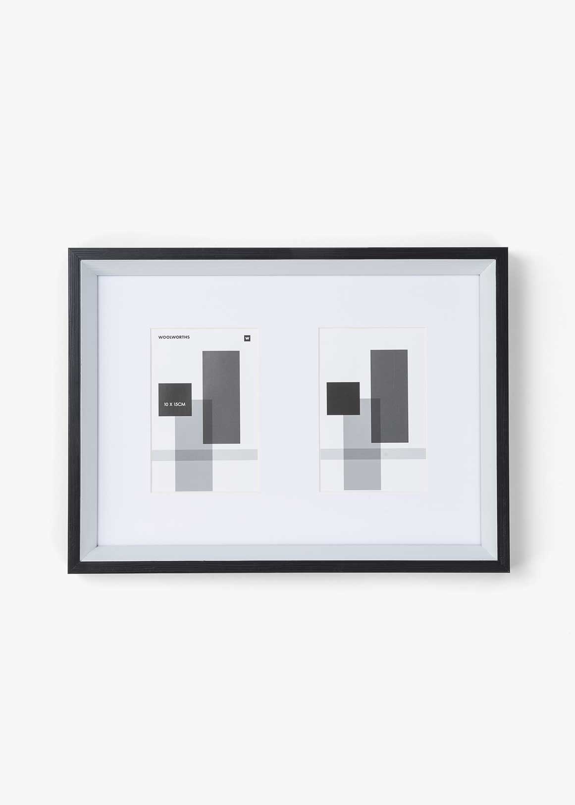 RECYCLED E 2PIC PHOTO FRAME BLACK