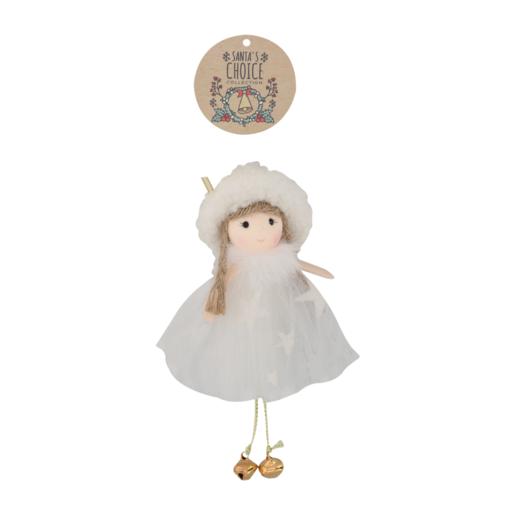 Santa’s Choice White Doll Christmas Tree Decoration (Assorted Item – Supplied At Random)