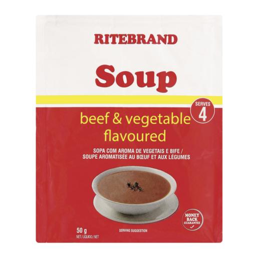 Ritebrand Beef & Vegetable Flavoured Instant Soup 50g