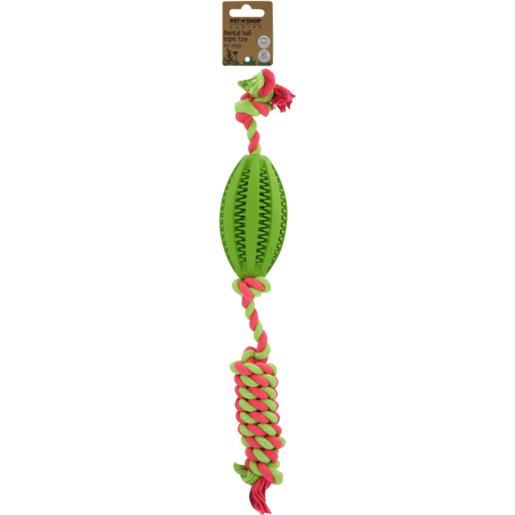 Pet Shop Green & Pink Dental Ball Rope Dog Toy