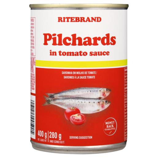 Ritebrand Pilchards In Tomato Sauce Can 400g