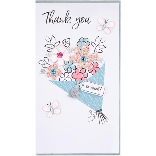 Second Nature Flower Bouquet Thank You Card