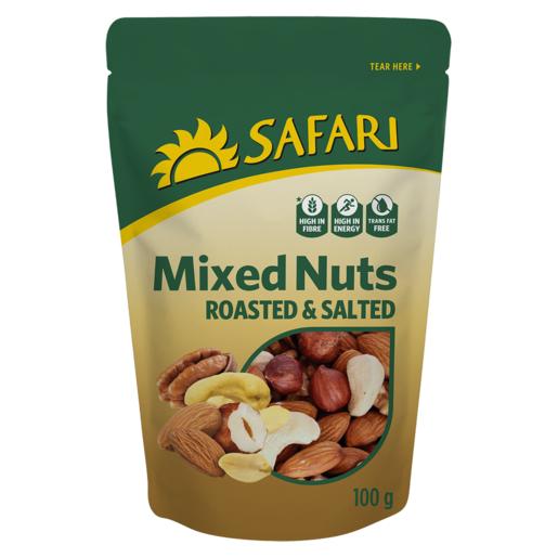 Safari Roasted & Salted Mixed Nuts 100g