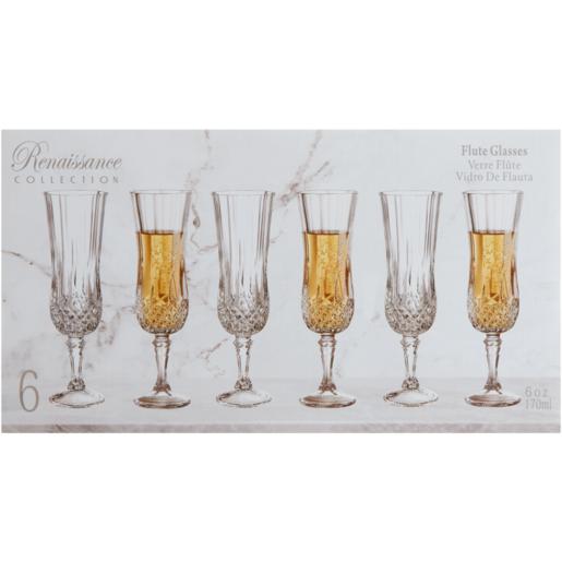 Renaissance Glass Flute Tumbler 6 Piece
