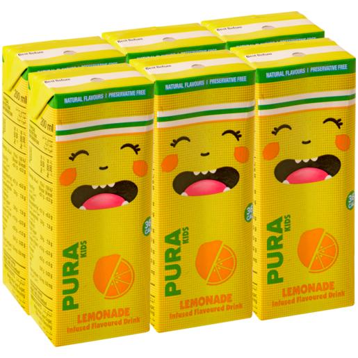 Pura Kids Lemonade Infused Flavoured Drink Box 6 x 200ml