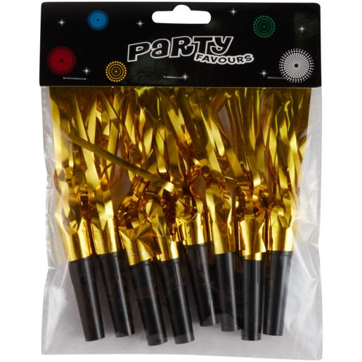 Party Xpress Gold Foil Blowouts 8 Pack