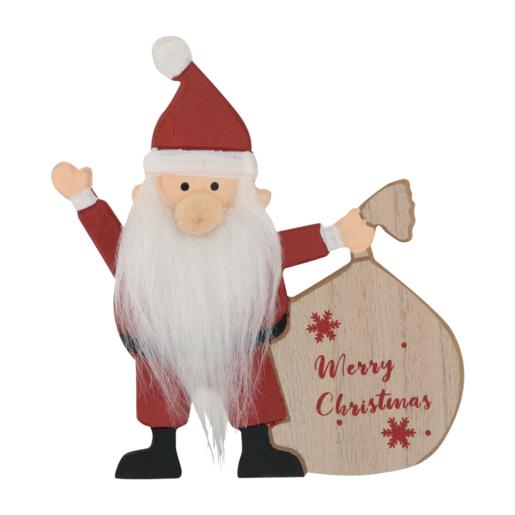 Santa’s Choice Wooden Santa Christmas Decoration