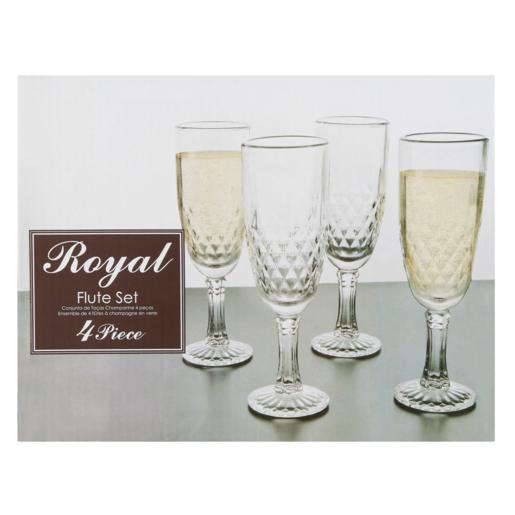 Royal Flute Glass Set 4 Piece