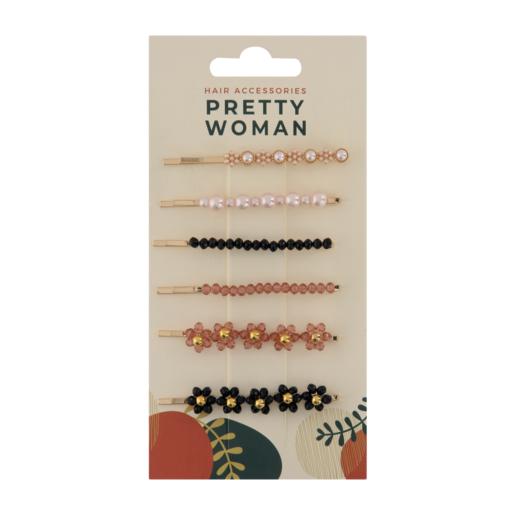 Pretty Woman Pink Lady Pin Set 6pc