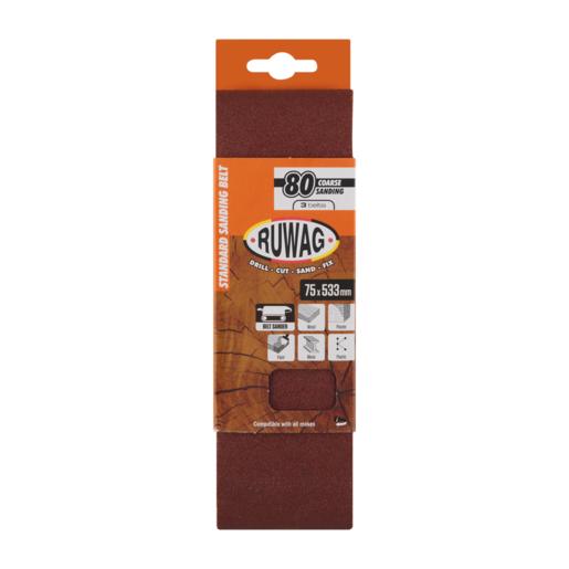 Ruwag P80 Coarse Sanding Belts 533mm 3 Pack