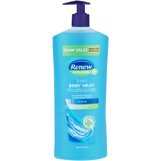 Renew Hygiene 3-In-1 Active Body Wash Bottle 750ml