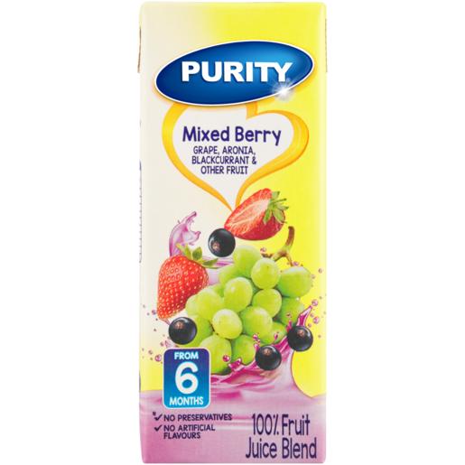 Purity Mixed Berry, Blackcurrant & Strawberry 100% Fruit Juice Blend 6-36 Months 200ml