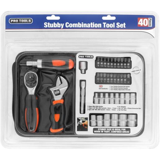 Pro Tools Stubby Combination Tool Set 40 Pieces