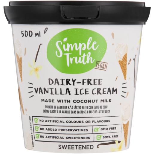 Simple Truth Dairy-Free Vanilla Flavoured Ice Cream 500g