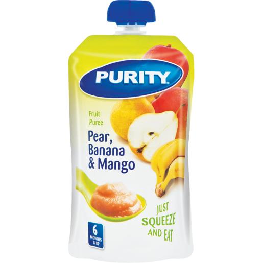 Purity Pear, Banana & Mango Fruit Puree 6 Months+ 110ml