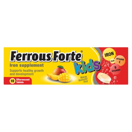 Ferrous Forte Kids Iron Supplement Tablets 10 Pack