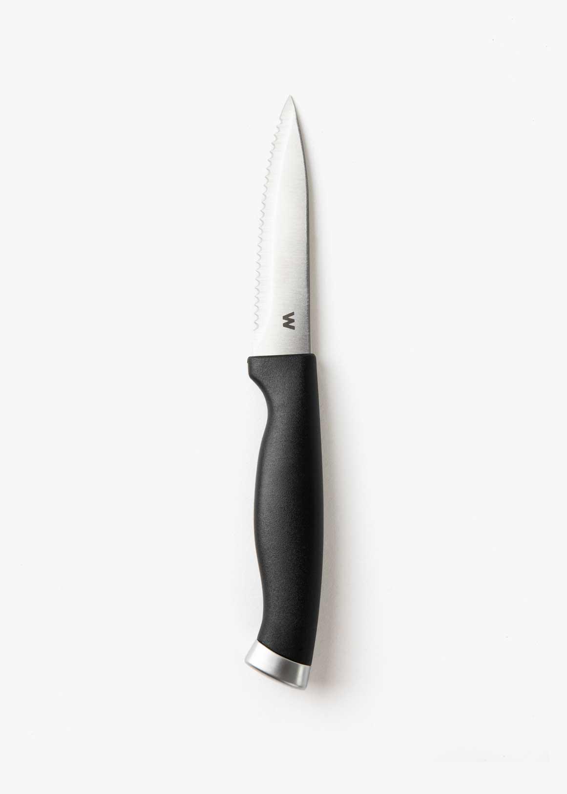S22 SERRATED PARING KNIFE  BLACK