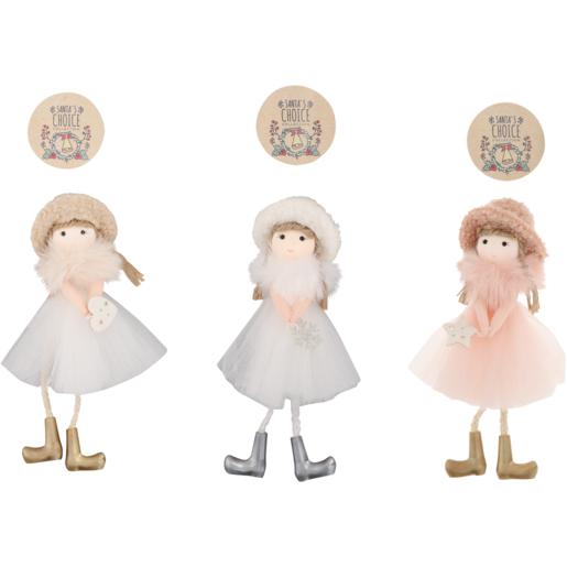Santa’s Choice Doll With Hat Christmas Tree Decoration (Assorted Item – Supplied At Random)