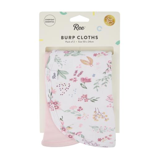 Ree Pink Burp Cloths 2 Pack