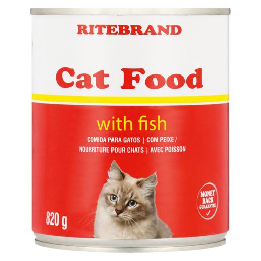 Ritebrand Cat Food With Fish Can 820g