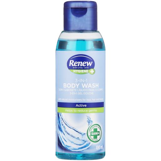 Renew 3-In-1 Active Body Wash 100ml