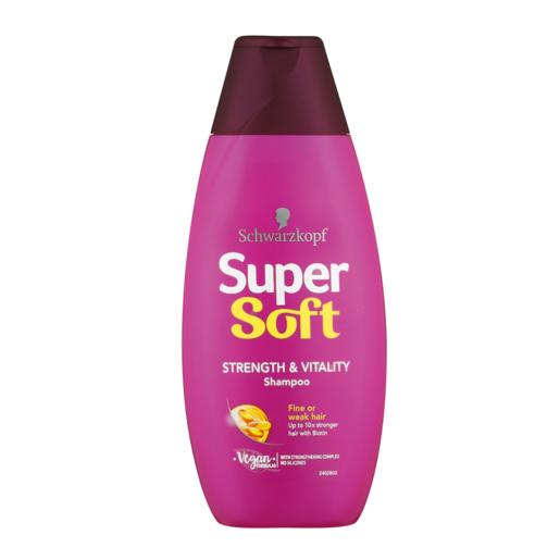 Schwarzkopf Super Soft Strength & Vitality Shampoo Bottle 400ml