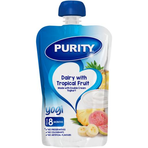 Purity Dairy With Tropical Fruit Yogi Puree 8 Months+ 110ml