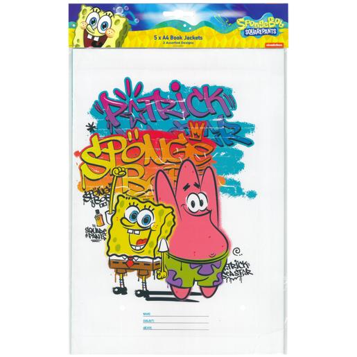 Creative Stationery Spongebob Book Jackets A4