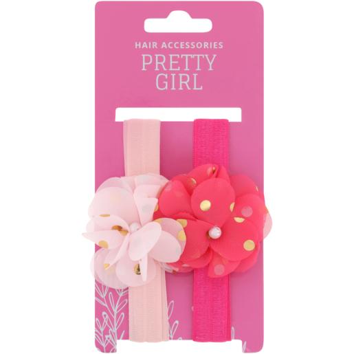 Pretty Girl Flower Headbands 2 Pack