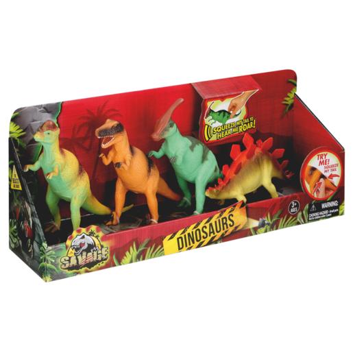 Savage Dinosaurs With Sound 4 Pack