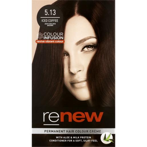 Renew Iced Coffee Ashy Golden Brown 5.13 Permanent Hair Colour Créme 50ml