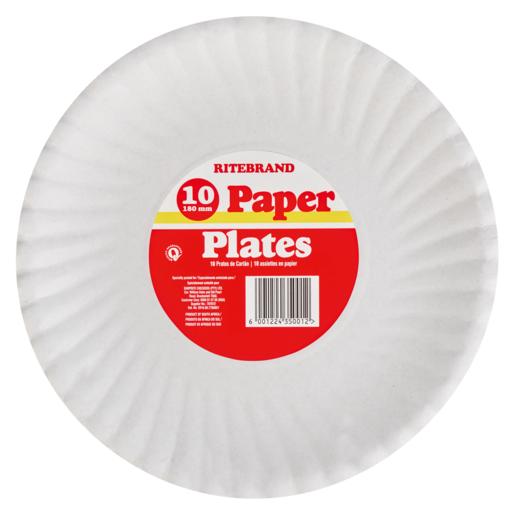 Ritebrand Paper Plates 10 Pack