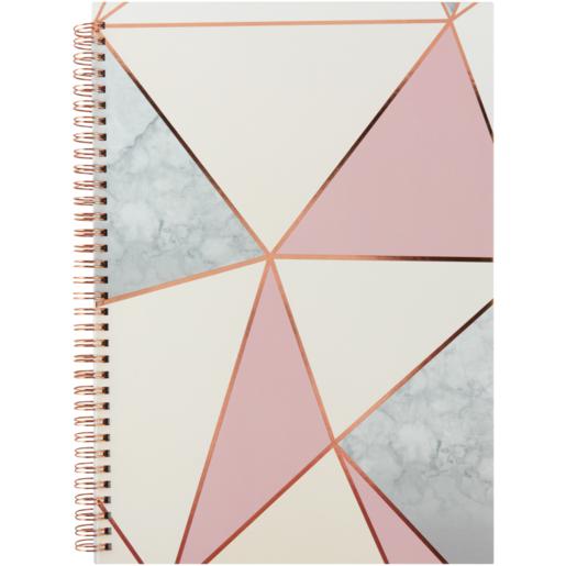 School A4 Geometric Pattern Spiral Notebook