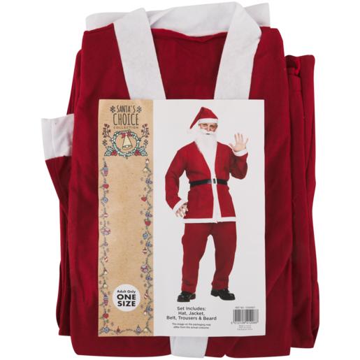 Santa’s Choice Santa Claus Costume Adult One Size