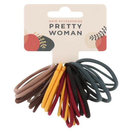 Pretty Woman Solid Colour Elastic Hair Tie Set 30 Piece
