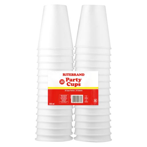 Ritebrand Plastic Party Cups 30 Pack