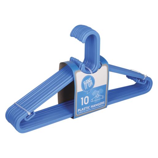 Hang It Up! Blue Plastic Hangers 10 Pack
