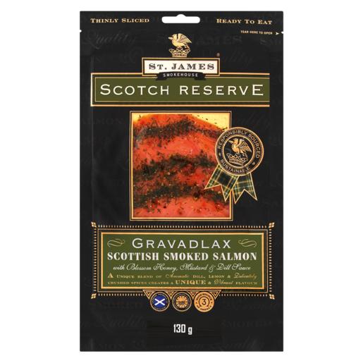 St. James Smokehouse Scotch Reserve Scottish Smoked Salmon Gravadlax 130g
