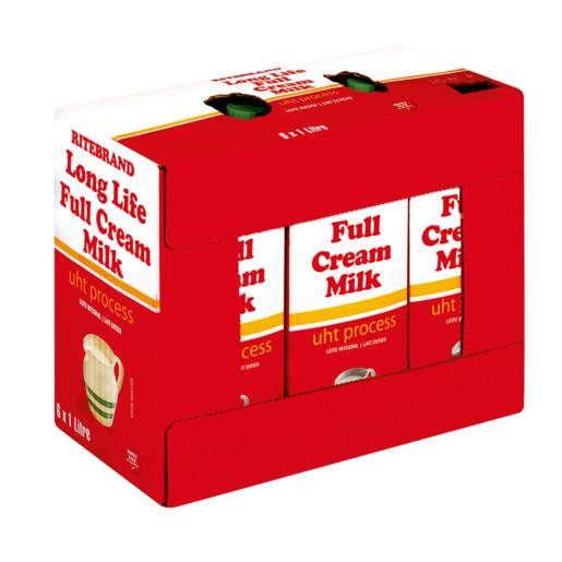 Ritebrand Long Life Full Cream Milk 6 x 1L